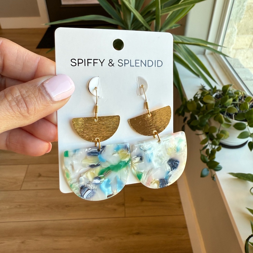 π 2/$20 - Spring Inspired Acrylic Drop Earrings - Picture 3 of 11
